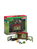 schleich Farm World Rabbit Hutch set with rabbit figurines - British product