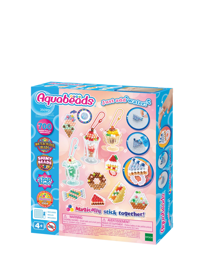 Aquabeads Sundaes & Sweets accessory kit with beads - British product