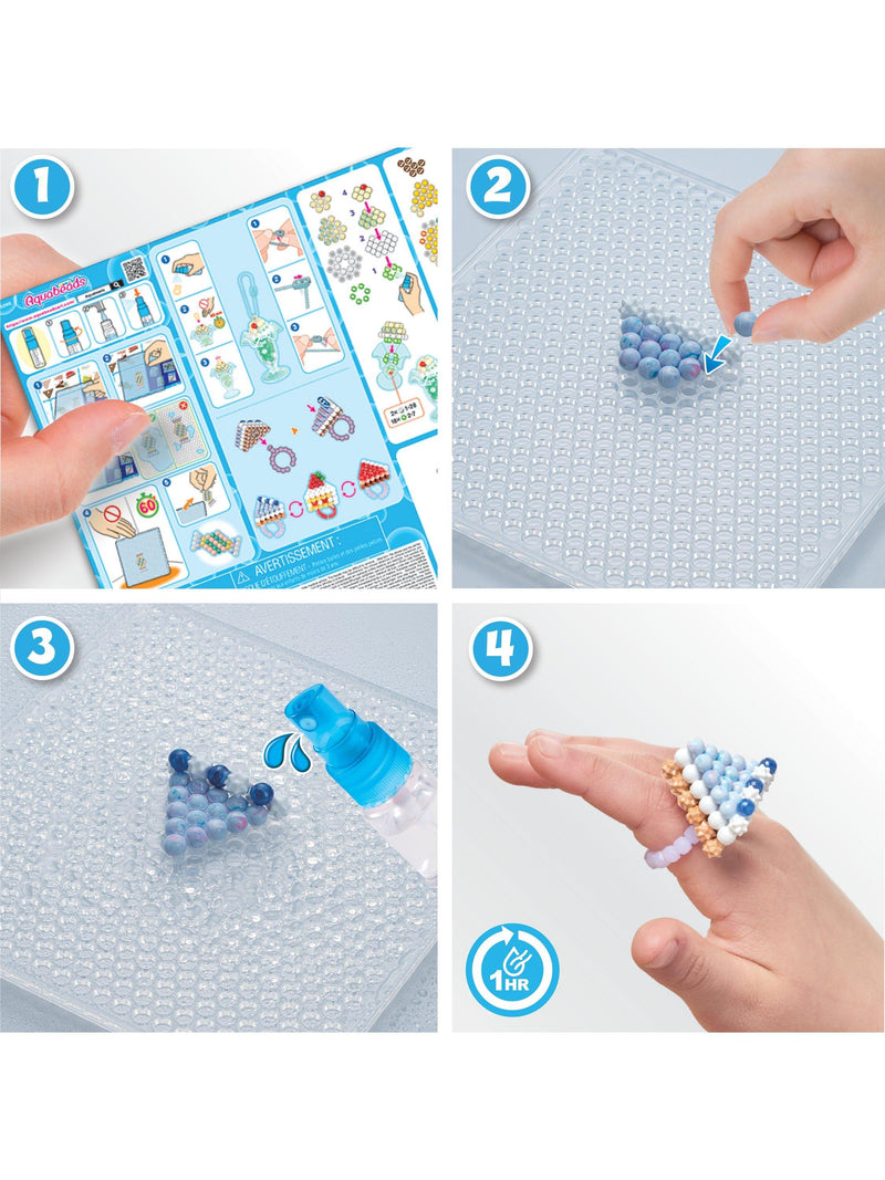 Aquabeads Sundaes & Sweets accessory kit with beads - British product