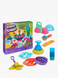Kinetic Sand Playset with Moulds and Tools, 2lb in Pink, Yellow, Teal