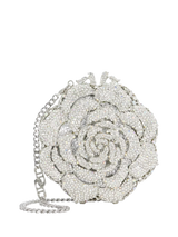 John Lewis Dune London Bling Diamante Flower Clutch Bag, Silver- Buy online at McGrocer