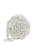 Dune London silver diamante flower clutch bag (British brand)