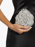 Dune London silver diamante flower clutch bag (British brand)
