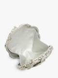 Dune London silver diamante flower clutch bag (British brand)