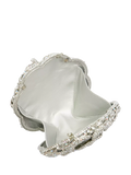Dune London silver diamante flower clutch bag (British brand)
