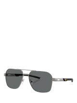 John Lewis Scuderia Ferrari Men's Square Polarised Sunglasses Silver/Grey- Buy online at McGrocer