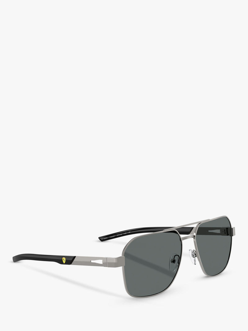 Scuderia Ferrari square sunglasses 57mm silver/grey - British product