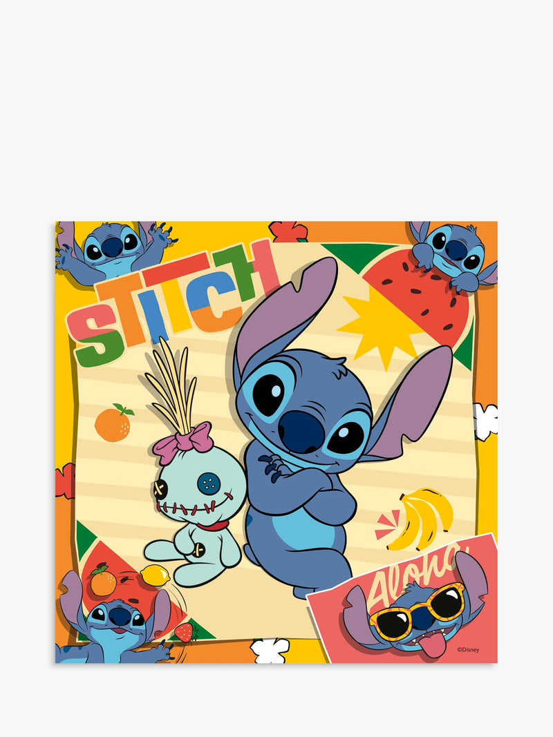 Disney Stitch 3 in a Box jigsaw puzzle set, 49 pieces - British product