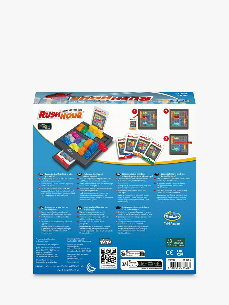 Ravensburger Rush Hour traffic jam logic puzzle game, UK version