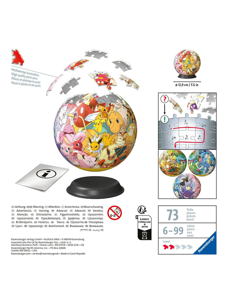 Ravensburger Pokemon 3D jigsaw puzzle 72 pieces, UK version