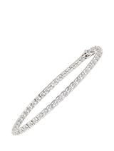 John Lewis Mogul 9ct White Gold Diamond Square Link Tennis Bracelet 1.0ct- Buy online at McGrocer