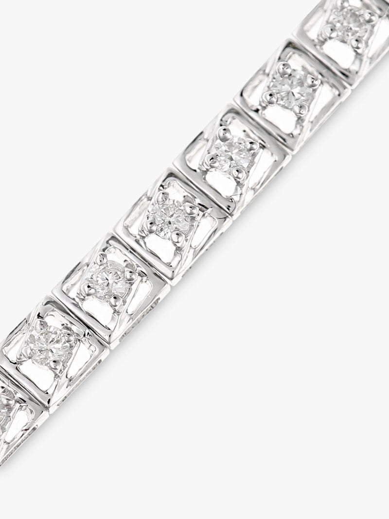 Mogul diamond tennis bracelet 1ct white gold, UK version