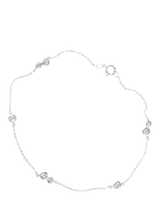 John Lewis Mogul 9ct White Gold Diamond Double Circle Chain Bracelet- Buy online at McGrocer