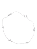 Mogul 9ct white gold double circle diamond bracelet 0.07ct, UK version