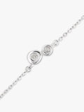 Mogul 9ct white gold double circle diamond bracelet 0.07ct, UK version