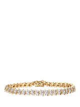 John Lewis Mogul 9ct Yellow Gold Double Row Tennis Bracelet 1.0ct- Buy online at McGrocer