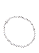 John Lewis Mogul 9ct White Gold Diamond Swirl Tennis Bracelet 2.0ct- Buy online at McGrocer