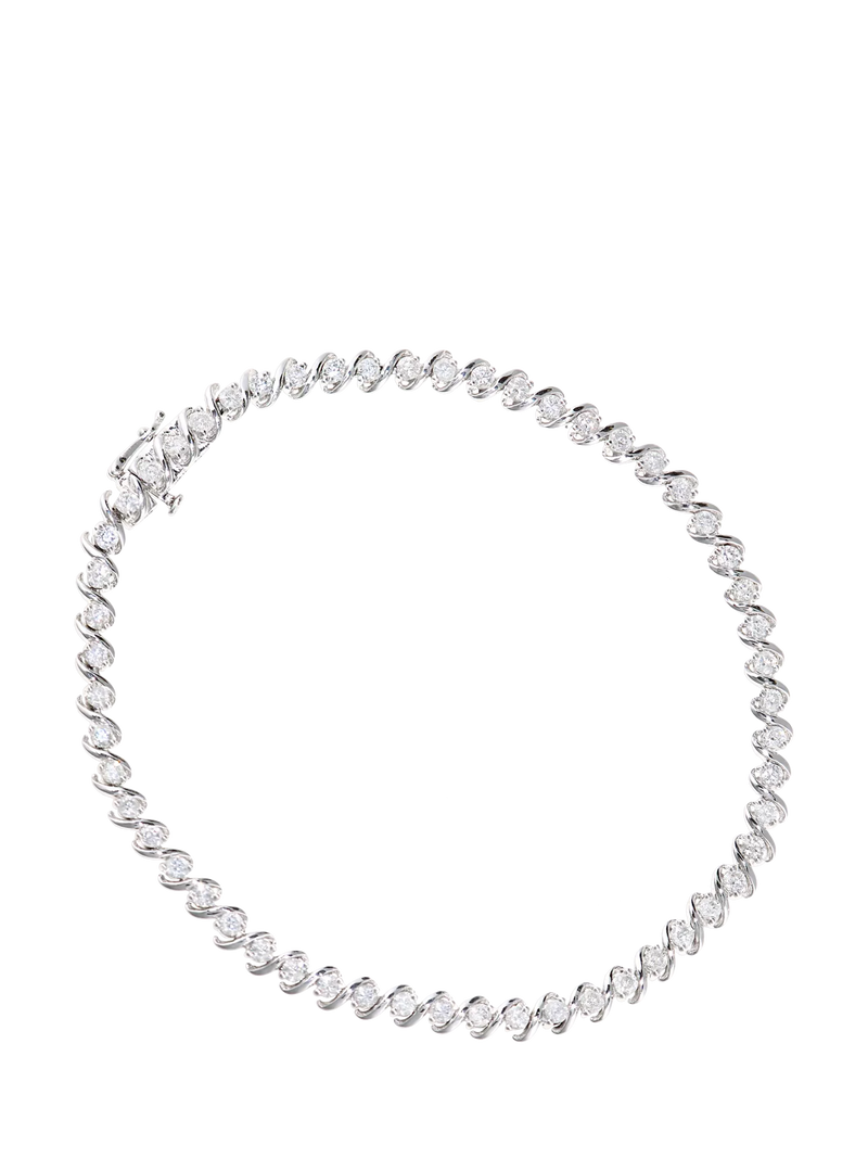 Mogul diamond tennis bracelet 2.0ct white gold, imported from the UK