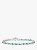 Mogul diamond and emerald tennis bracelet 9ct white gold - British product