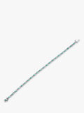 Mogul diamond and emerald tennis bracelet 9ct white gold - British product