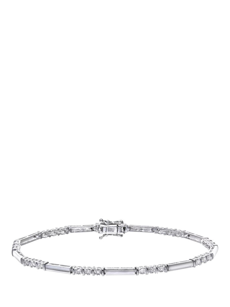 Mogul trilogy diamond bracelet 9ct white gold, UK version