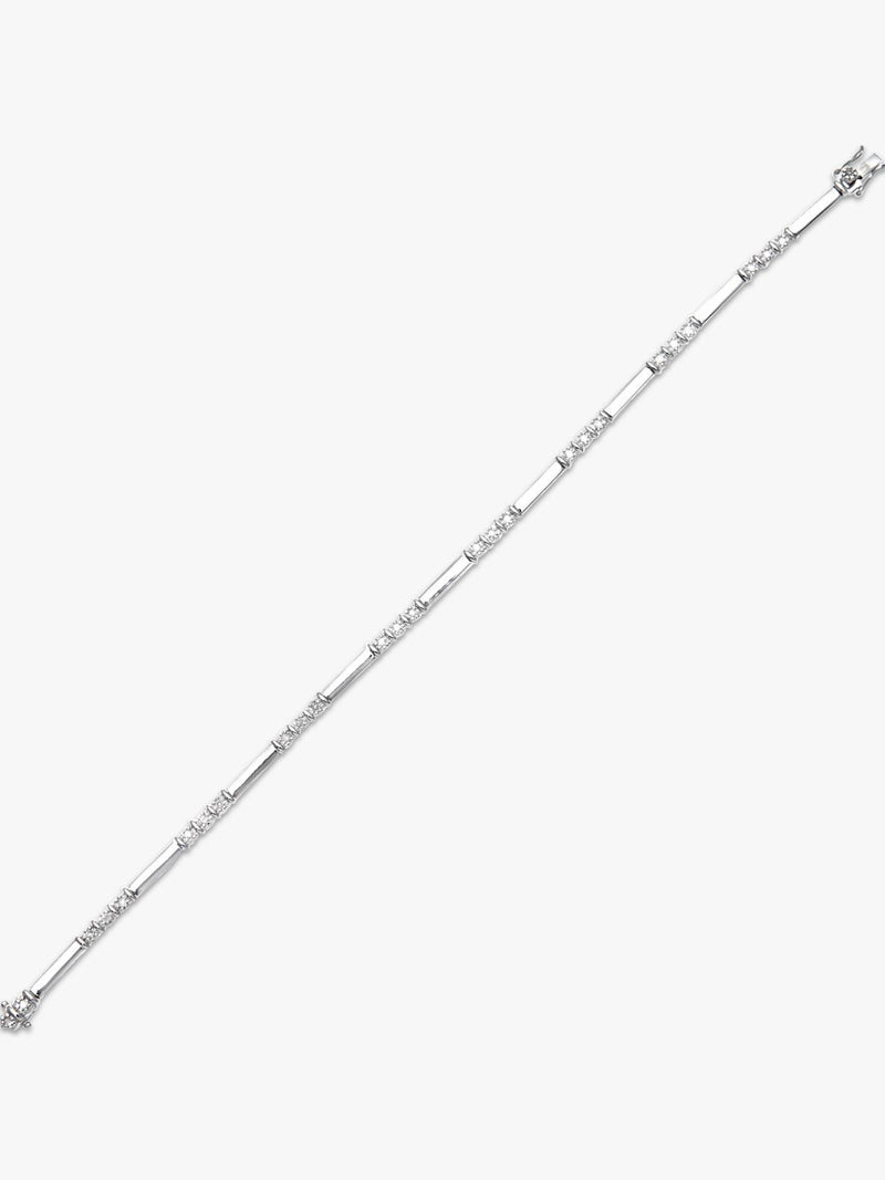 Mogul trilogy diamond bracelet 9ct white gold, UK version