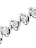 Mogul diamond tennis bracelet 9ct white gold 1.15ct (British brand)
