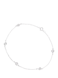 Mogul 9ct white gold diamond teardrop station bracelet - British product