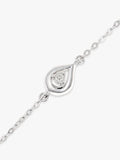 Mogul 9ct white gold diamond teardrop station bracelet - British product
