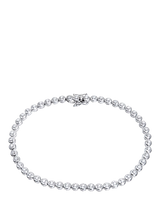 John Lewis Mogul 9ct White Gold Diamond Tennis Bracelet 0.50ct- Buy online at McGrocer
