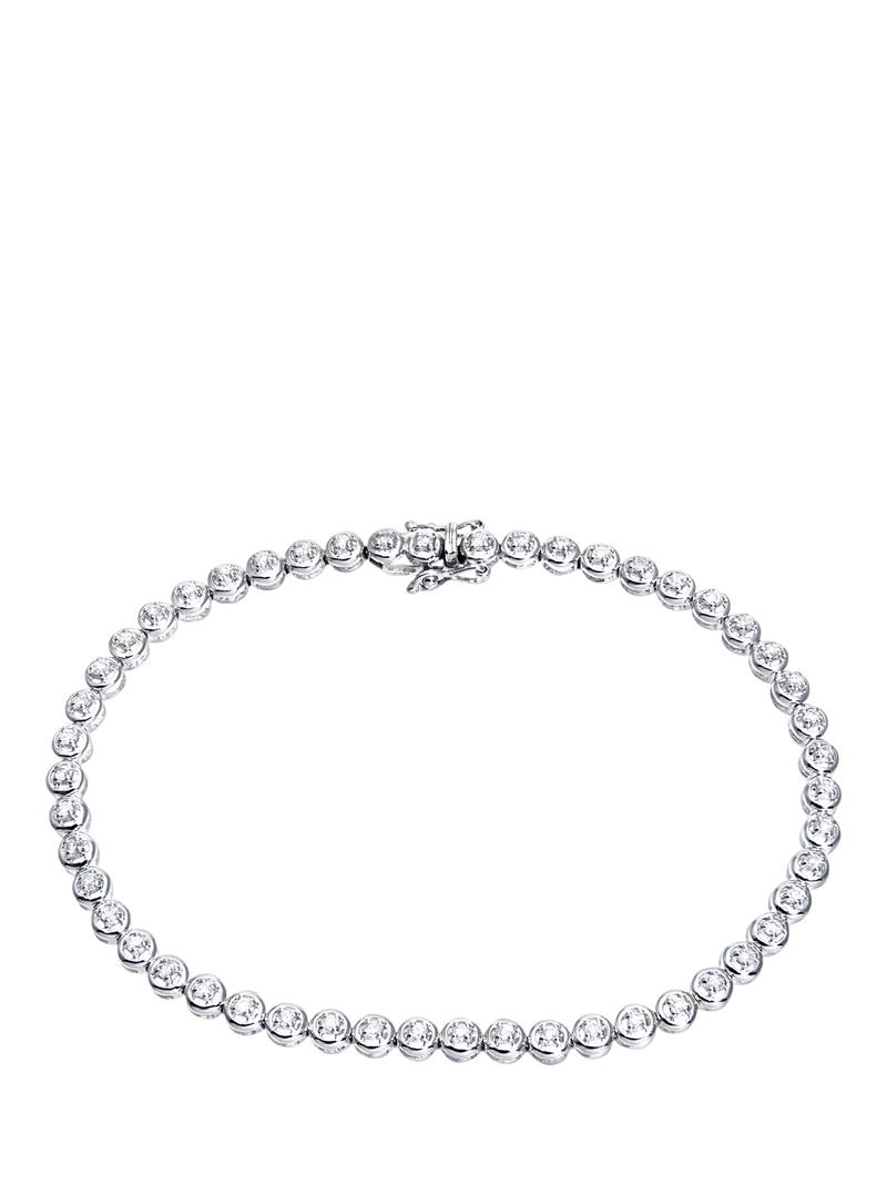 Mogul 0.50ct diamond tennis bracelet in white gold, UK version