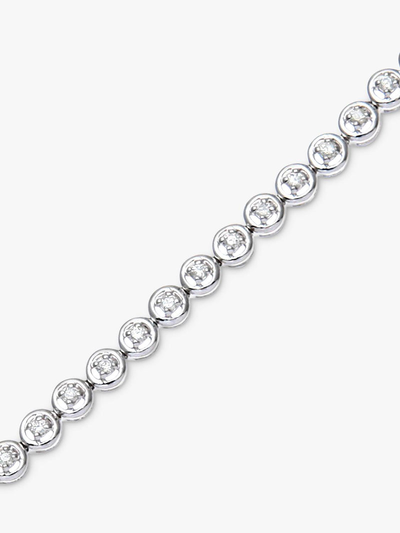 Mogul 0.50ct diamond tennis bracelet in white gold, UK version