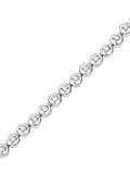 Mogul 0.50ct diamond tennis bracelet in white gold, UK version