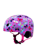 Micro Scooters kids purple safety helmet with rear light, imported from the UK