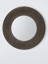 John Lewis John Lewis Autumn Fusion Round Wall Mirror, Antique Brass, 65cm- Buy online at McGrocer