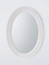 John Lewis John Lewis Hand-Carved Coastal Oval Wall Mirror, White Wash, FSC-Certified Mango Wood, 70 x 50cm- Buy online at McGrocer