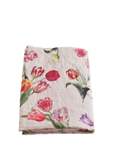 John Lewis By Hope Tulips Linen Tablecloth Multi 250 x 143cm- Buy online at McGrocer