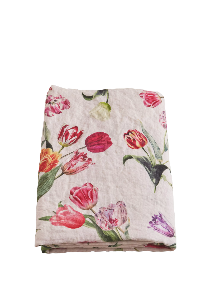 By Hope linen tablecloth tulips 250 x 143cm, imported from the UK