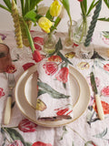 By Hope linen tablecloth tulips 250 x 143cm, imported from the UK