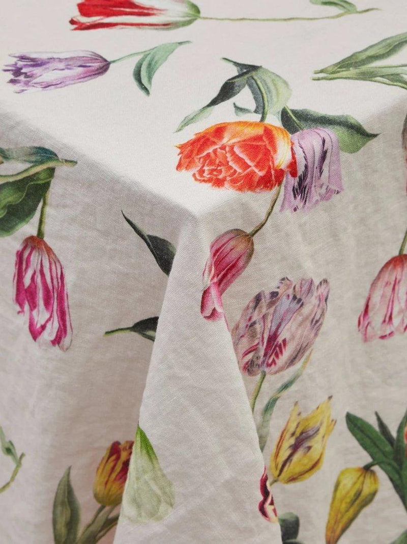 By Hope linen tablecloth tulips 250 x 143cm, imported from the UK