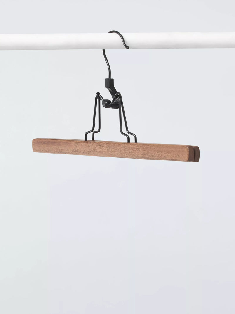 John Lewis trouser clamp hanger FSC beech, imported from the UK