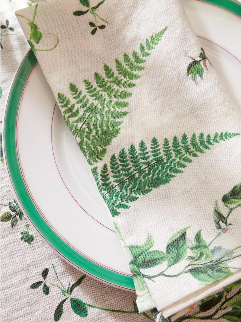 By Hope linen napkin Green/Multi 45cm x 45cm, imported from the UK