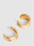 Reiss Flavia Fluid hoop earrings gold toned (British brand)
