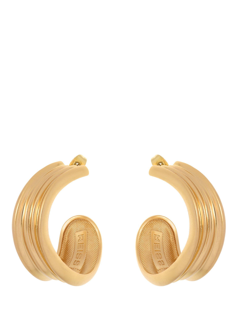 Reiss Flavia Fluid hoop earrings gold toned (British brand)