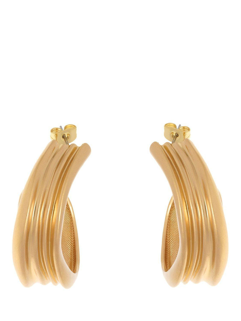 Reiss Flavia Fluid hoop earrings gold toned (British brand)