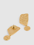 Reiss Mason Molten drop earrings gold large - British product