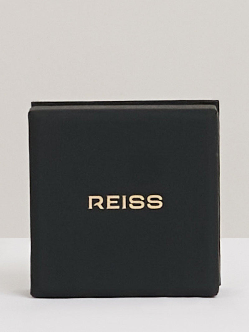 Reiss Mason Molten drop earrings gold large - British product