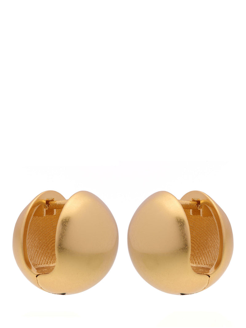 Reiss Pollie polished ball huggie hoop earrings gold tone - British product