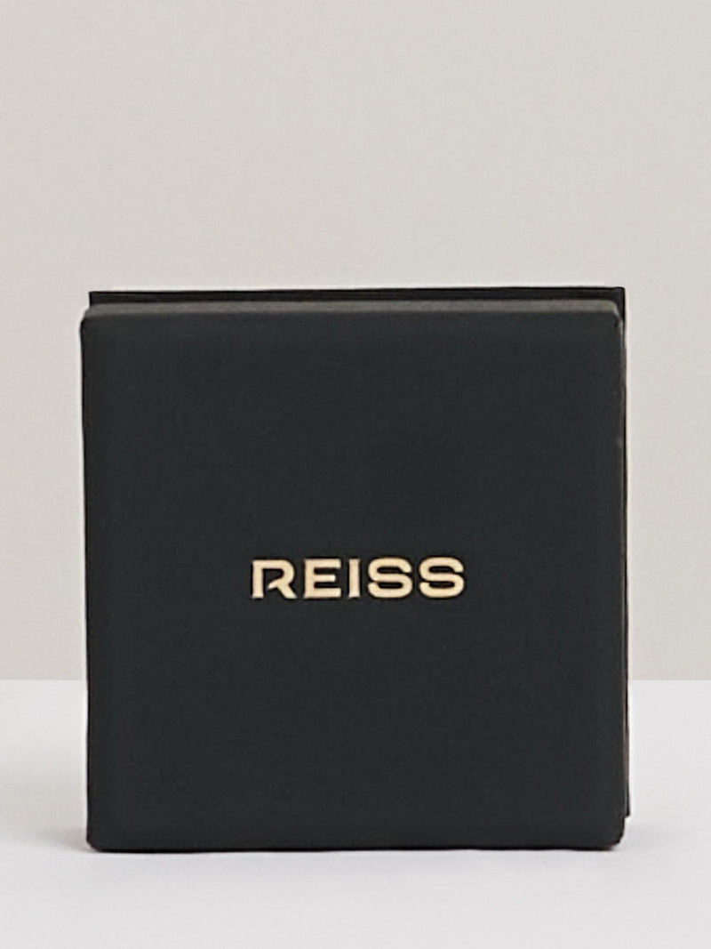 Reiss Pollie polished ball huggie hoop earrings gold tone - British product