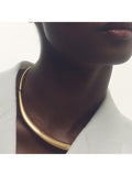 Reiss Poppy curve choker gold tone (British brand)